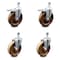 Service Caster 5 Inch High Temp Phenolic Wheel Swivel 1/2 Inch Stem Caster Total Lock Brake, 2PK SCC-TSTTL20S514-PHRHT-121315-2-S-2 - alternate 1